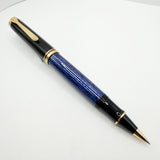 Pelikan  R800 Blue Striped/Black Cap Rollerball