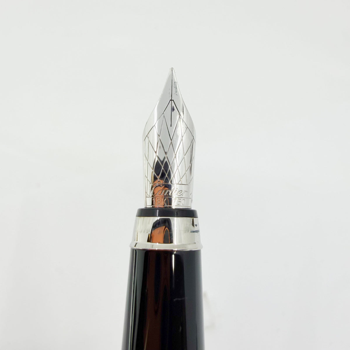 Cartier Roadster Black Composite Fountain Pen - Fine 18kt Gold Nib