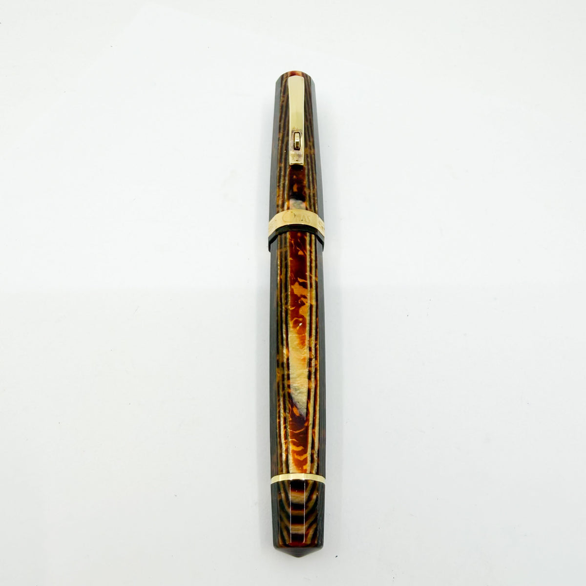 OMAS  Arte Italiana Exquisite Arco Bronze Celluloid Full Sized Paragon Milord Fountain Pen (Circa 2010) - Flexible Fine 18kt Gold Nib