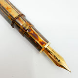 OMAS  Arte Italiana Exquisite Arco Bronze Celluloid Full Sized Paragon Milord Fountain Pen (Circa 2010) - Flexible Fine 18kt Gold Nib