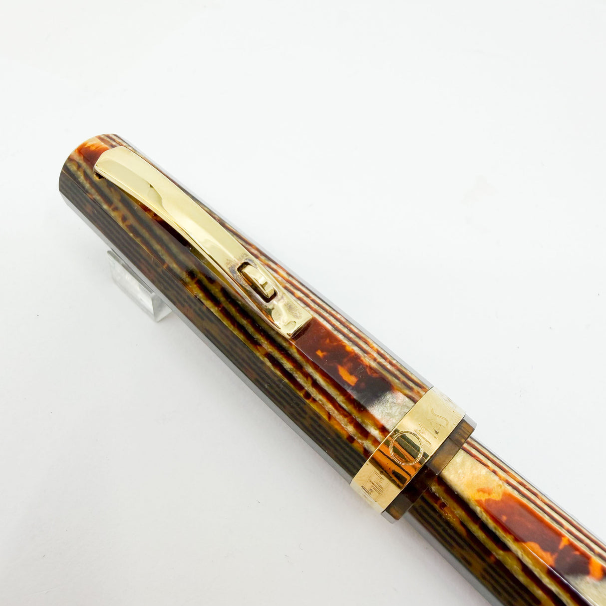 OMAS  Arte Italiana Exquisite Arco Bronze Celluloid Full Sized Paragon Milord Fountain Pen (Circa 2010) - Flexible Fine 18kt Gold Nib