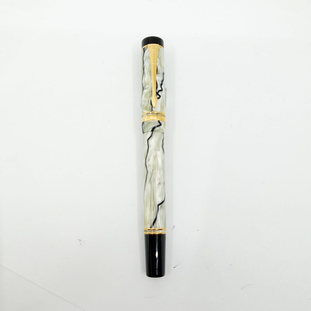 Parker Duofold Lustrous Pearl & Black Rollerball