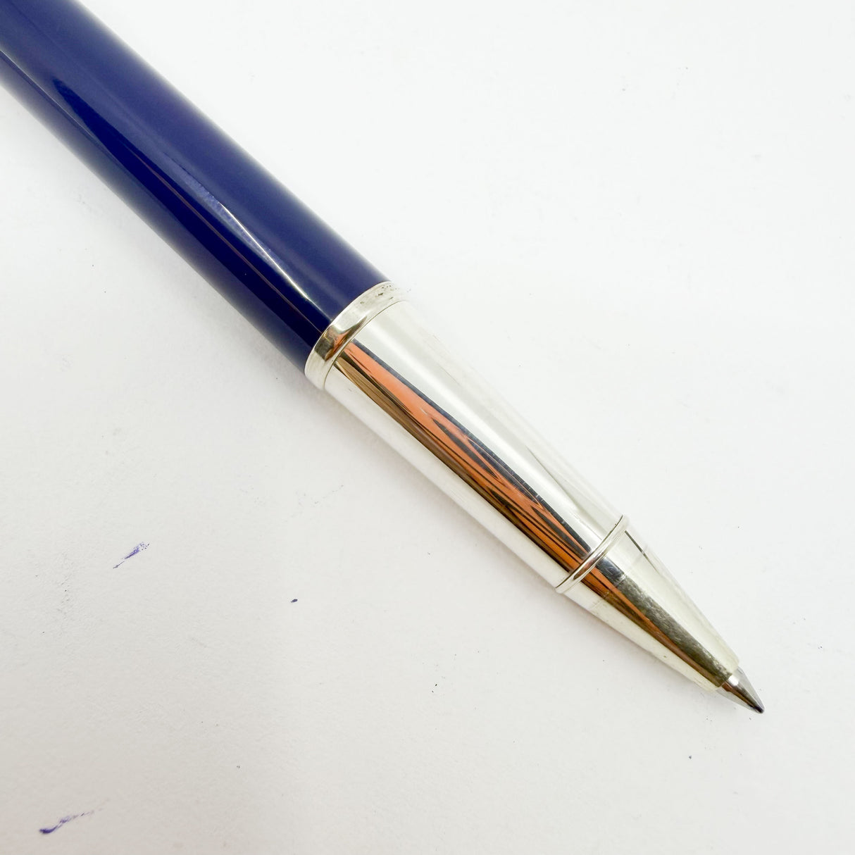 Bossert & Erhard Sterling Silver/Blue Enamel  Rollerball