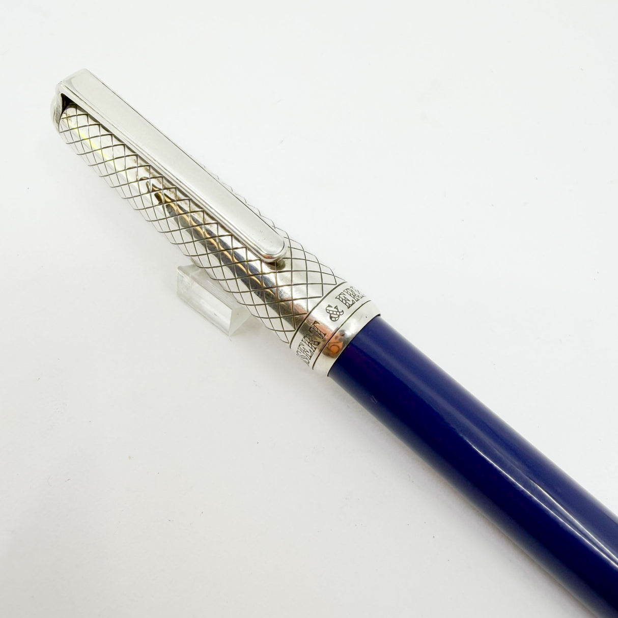 Bossert & Erhard Sterling Silver/Blue Enamel  Rollerball