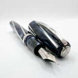 Visconti Divina Elegance Oversize Imperial Blue Fountain Pen  - Fine 18kt Gold Nib