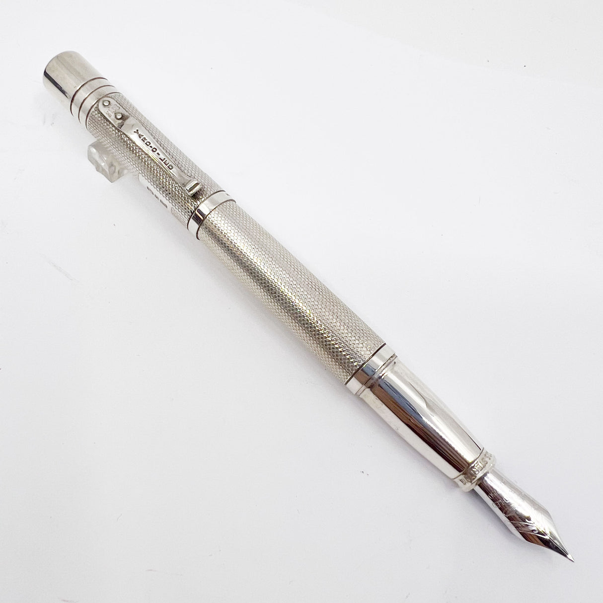 Yard-o-Led Sterling Silver Viceroy Grand Barley Fountain Pen  - Medium 18kt Gold Nib