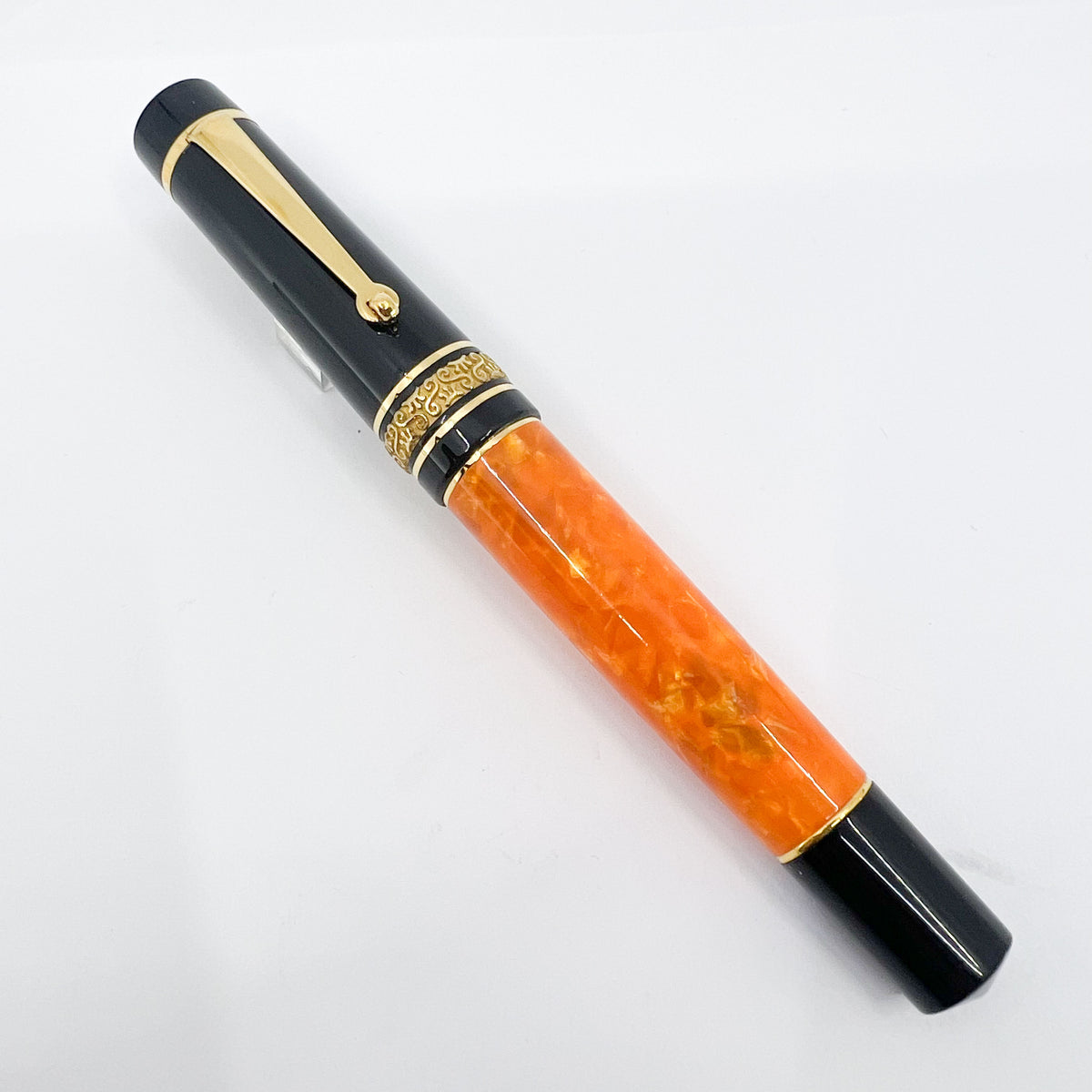 Maiora Mytho K Origine (Orange & Black) Fountain Pen   -  Medium 14kt Gold Nib
