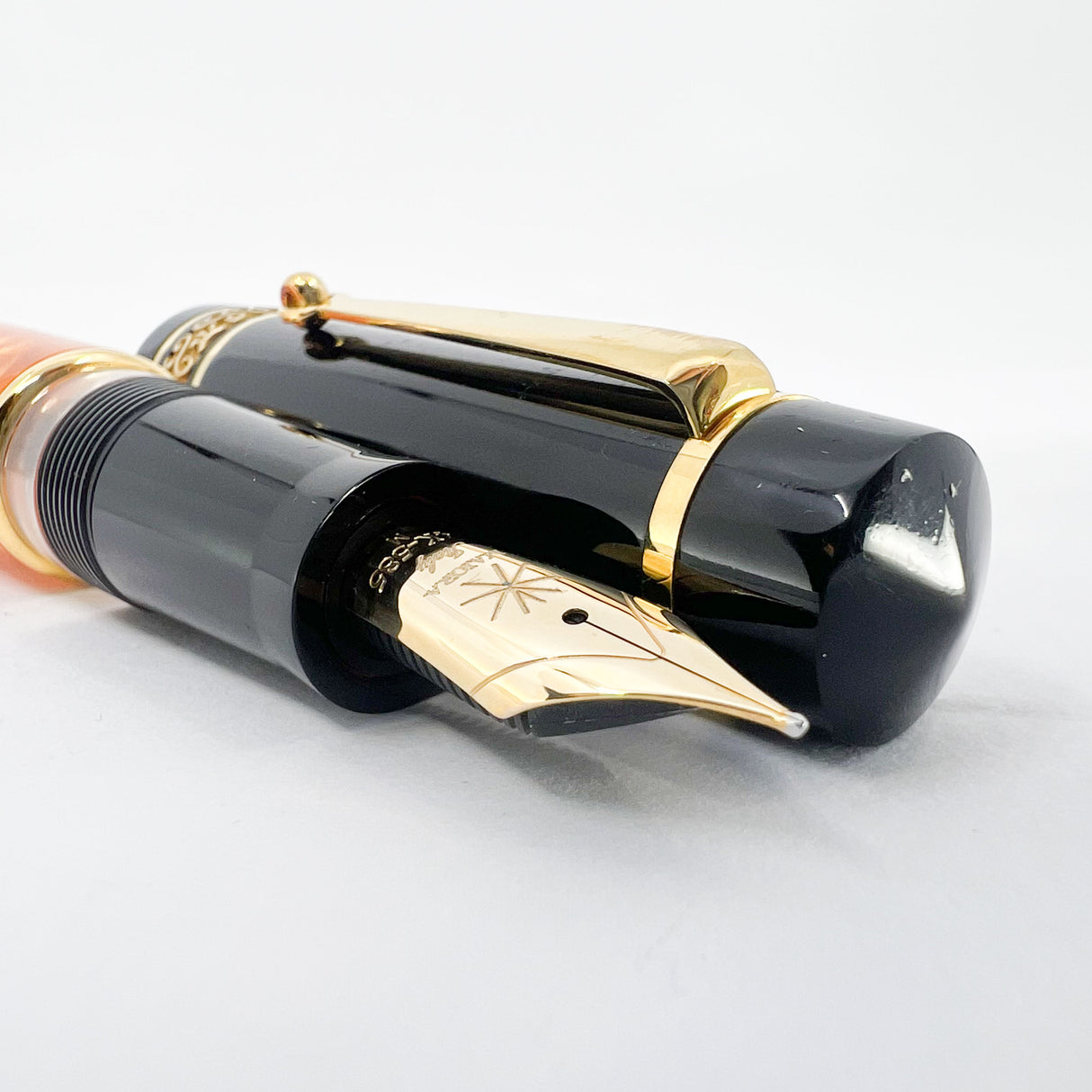 Maiora Mytho K Origine (Orange & Black) Fountain Pen   -  Medium 14kt Gold Nib