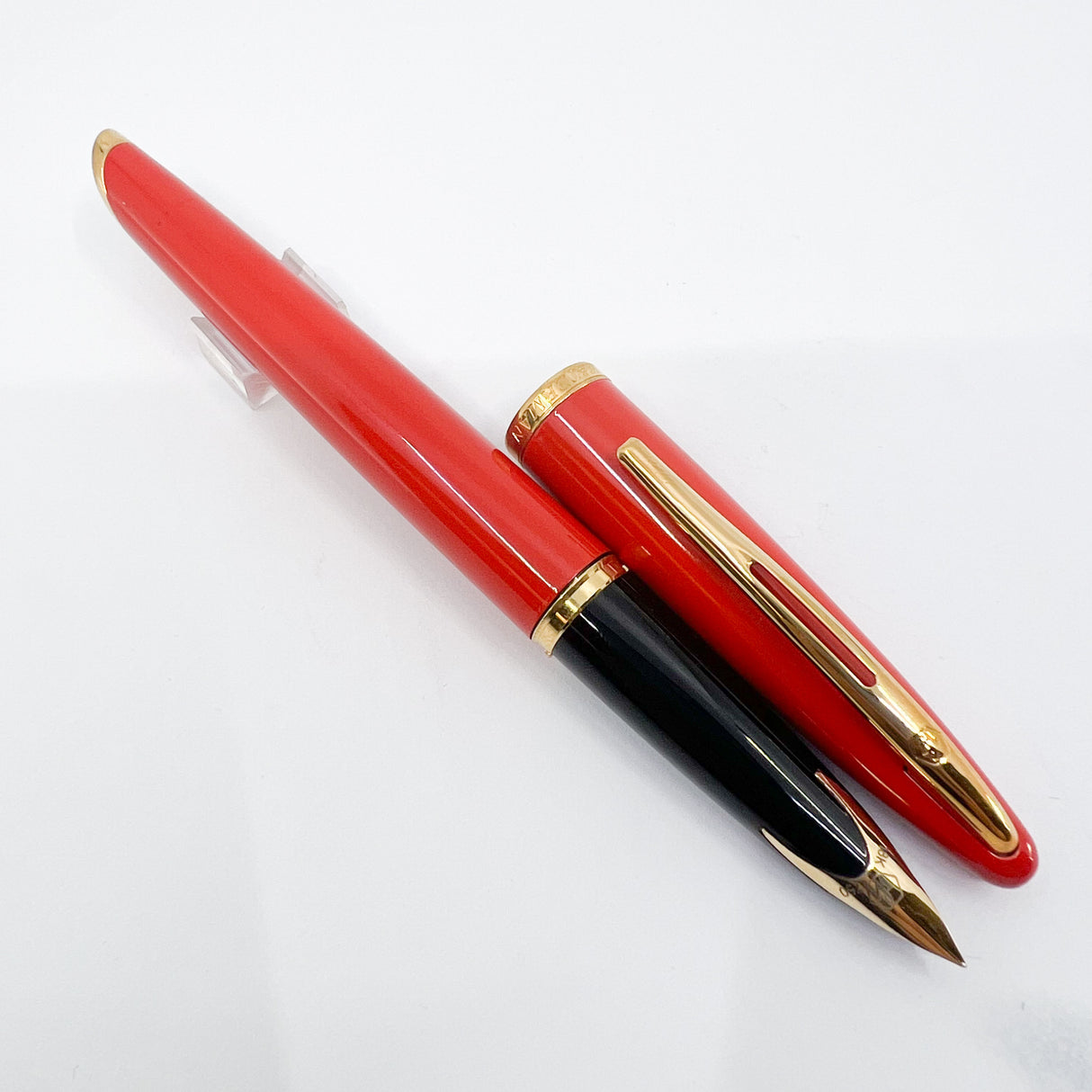 Waterman Carene  Orange Coral Lacquer Fountain Pen - Fine 18kt Gold Nib