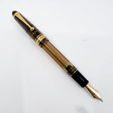 Pilot Custom 823 Clear Amber Piston Fill Fountain Pen - Broad 14Kt Gold Nib