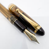 Pilot Custom 823 Clear Amber Piston Fill Fountain Pen - Broad 14Kt Gold Nib