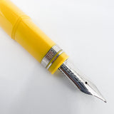 OMAS Yellow 360 Triangulated Fountain Pen - Semi-Flex Medium 18kt Gold Nib