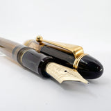 Pilot Custom 823 Clear Amber Piston Fill Fountain Pen - Broad 14Kt Gold Nib