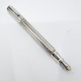 Montegrappa Sterling Silver Reminiscence  Fountain Pen -  Fine 18kt Gold Nib