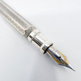 Montegrappa Sterling Silver Reminiscence  Fountain Pen -  Fine 18kt Gold Nib