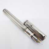 Montegrappa Sterling Silver Reminiscence  Fountain Pen -  Fine 18kt Gold Nib