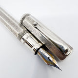Montegrappa Sterling Silver Reminiscence  Fountain Pen -  Fine 18kt Gold Nib