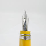 OMAS Yellow 360 Triangulated Fountain Pen - Semi-Flex Medium 18kt Gold Nib