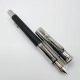 Graf von Faber Castell Classic Ebony Wood Fountain Pen - Medium 18kt Gold Nib