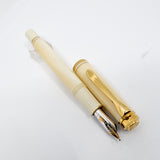 Pelikan M300  Lustrous Ivory Resin Fountain Pen (Circa 2002) - Medium 14kt Gold Nib