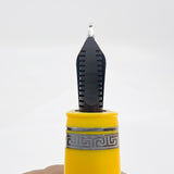 OMAS Yellow 360 Triangulated Fountain Pen - Semi-Flex Medium 18kt Gold Nib