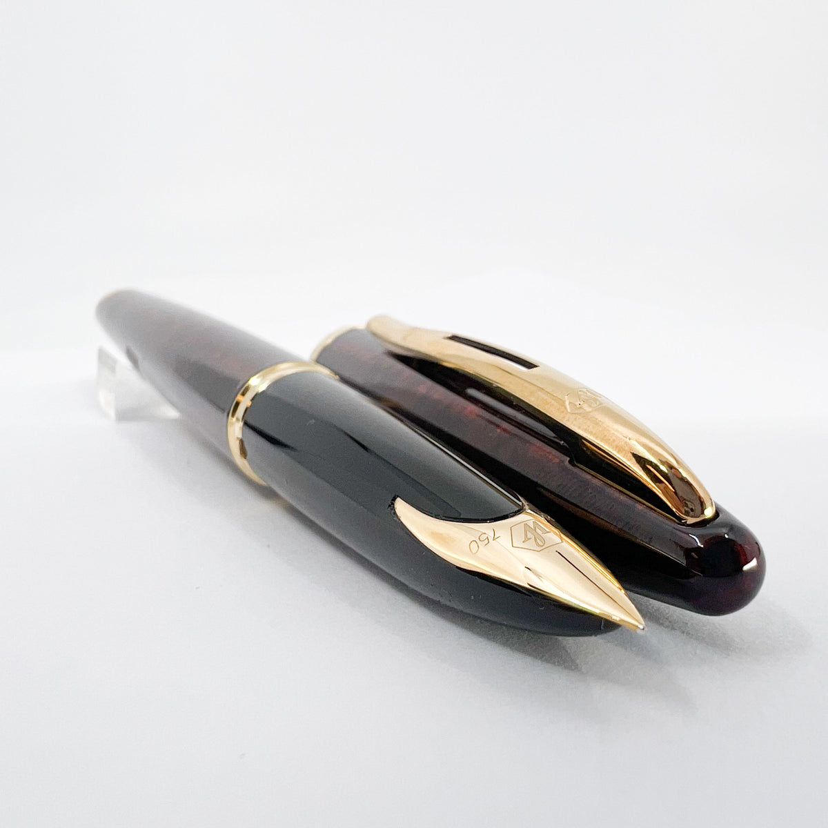 Waterman Carene Amber Shimmer Lacquer Fountain Pen (Now Known as Marine Amber) - Extra Fine 18kt Gold Nib