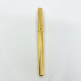 Elysee Parthenon Fountain Pen with 18K Gold-Plated Vertically Etched Body - Medium 2-Tone 18kt Gold Nib