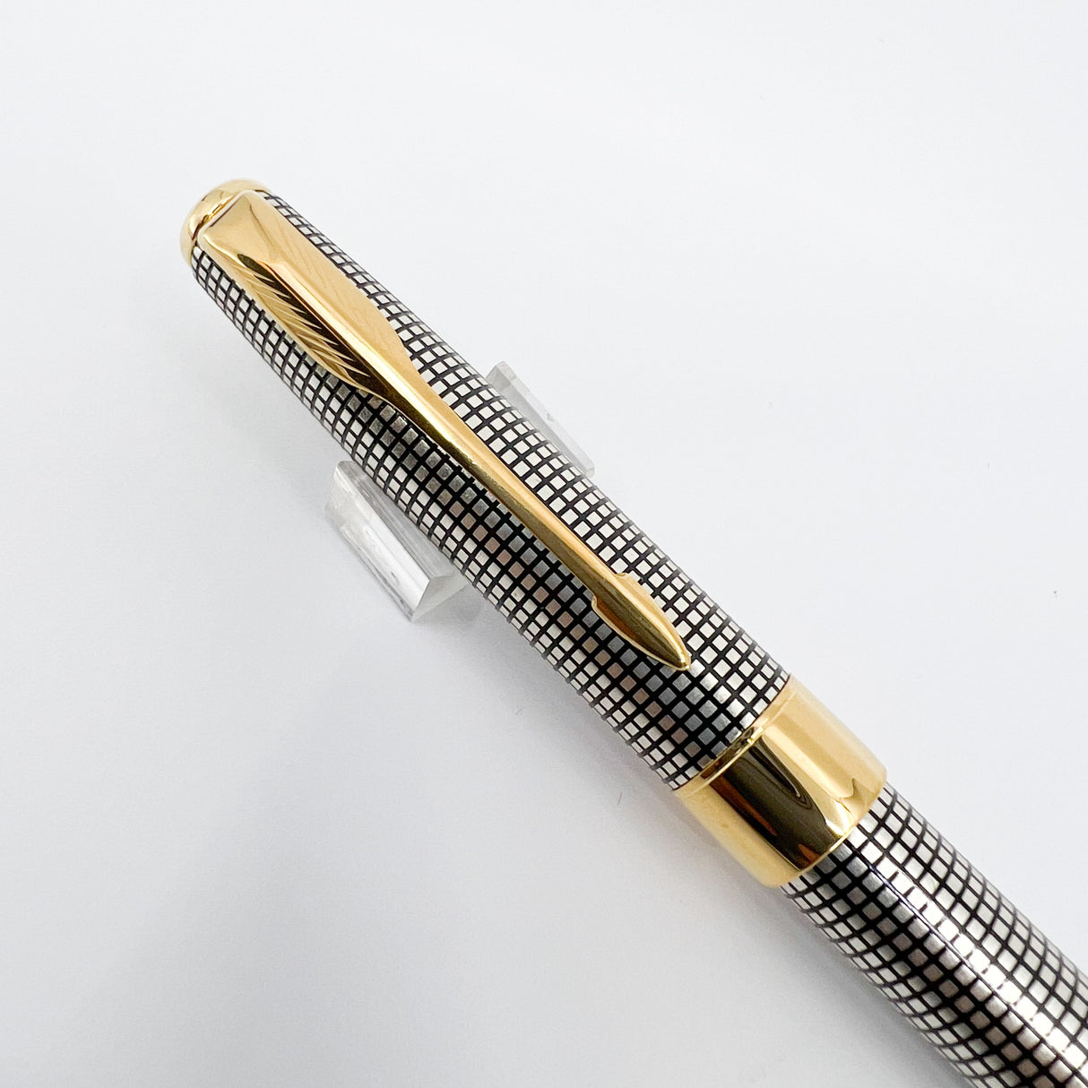 Parker Sonnet Sterling Silver Cisele Cross Hatch Design Ballpoint  Pen - Circa 1995
