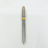 Parker Sonnet Sterling Silver Cisele Cross Hatch Fountain Pen -  Fine 18kt Gold Nib