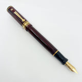 Wahl-Eversharp Decoband Rosewood Ebonite Fountain Pen - Semi-Flex Medium 14kt Gold Nib