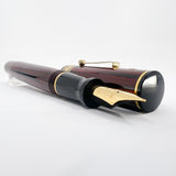 Wahl-Eversharp Decoband Rosewood Ebonite Fountain Pen - Semi-Flex Medium 14kt Gold Nib