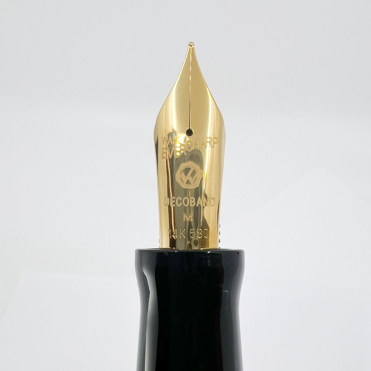 Wahl-Eversharp Decoband Rosewood Ebonite Fountain Pen - Semi-Flex Medium 14kt Gold Nib