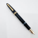 Montblanc Meisterstuck Black Resin #146 LeGrand Fountain Pen  - Flexible  Broad 14kt Gold Nib