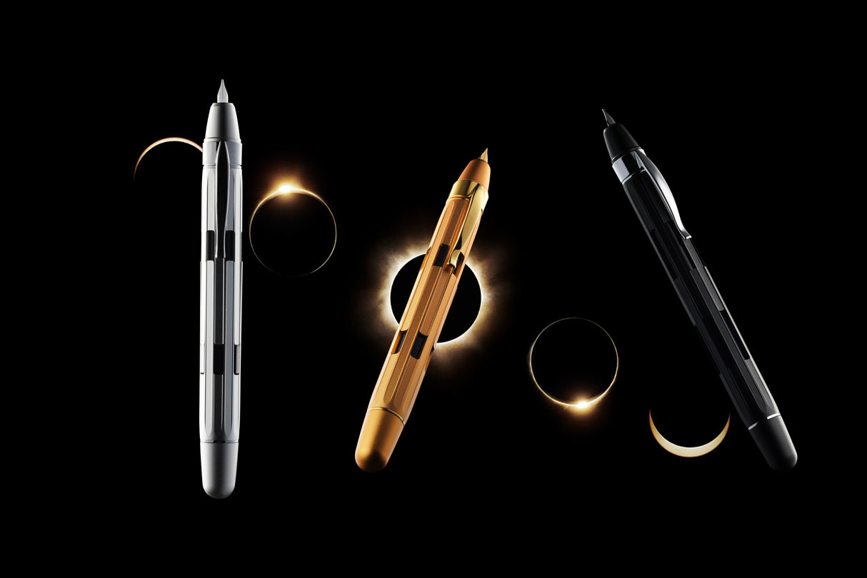 Nahvalur Eclipse Black Silver - Fountain Pen