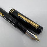 Delta Special Edition Astra Black Ebonite Fountain Pen (1995) - Medium 18kt Gold Nib