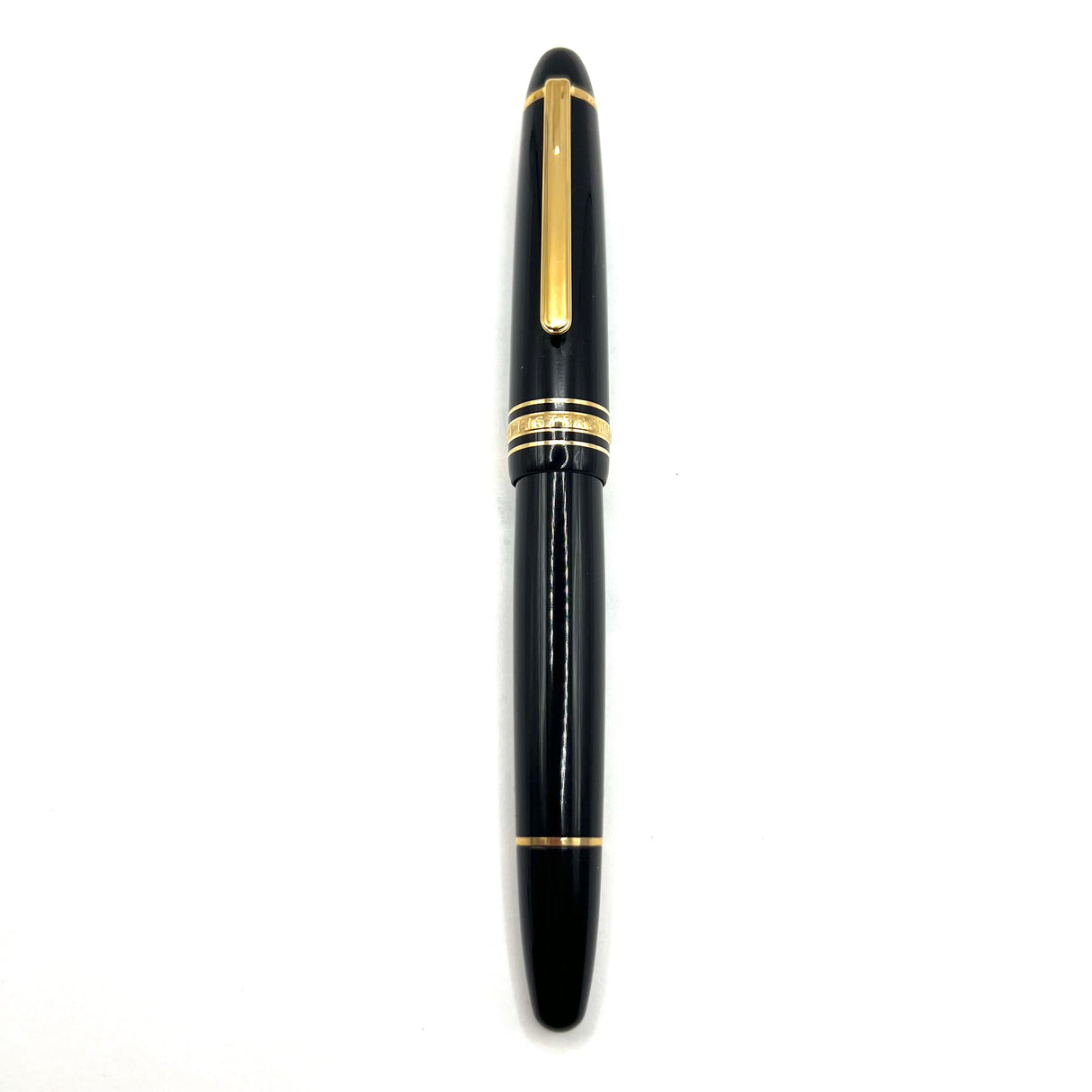 Montblanc #146 Black Resin LeGrand Meisterstuck Fountain Pen - Semi-Flex Double Broad Stub-like 18kt Gold Nib