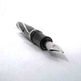 Visconti Black Divina Mid-Size Spiral Fountain Pen - Flexible Broad 23K Palladium Nib