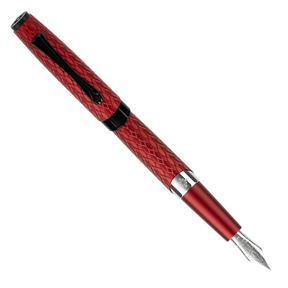 Diplomat Cobra Burgundy Red Guilloche Fountain Pen Collection