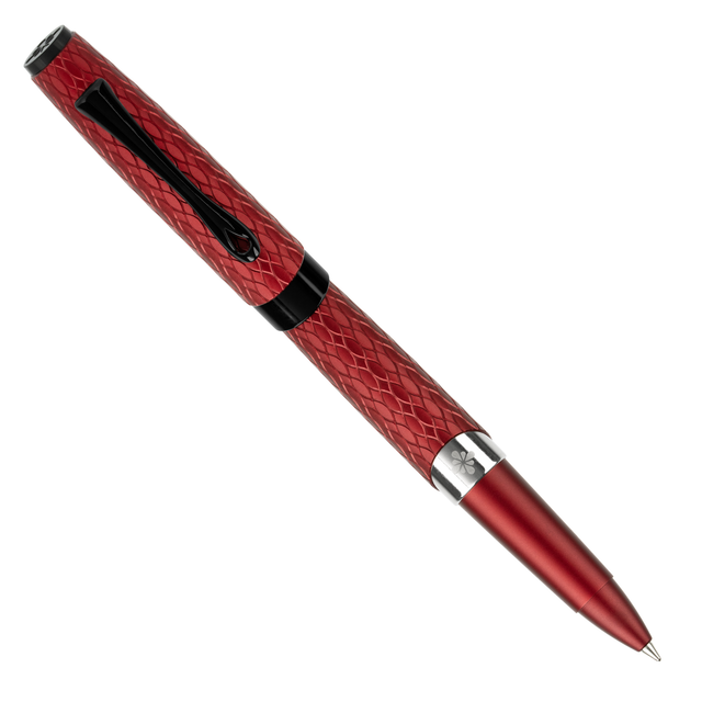 Diplomat Cobra Burgundy Red Guilloche Rollerball Pen Collection