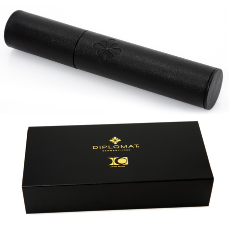 Diplomat XO Tiple 5 Camel Leather and Racing Green Lacquered Fountain Pen collection