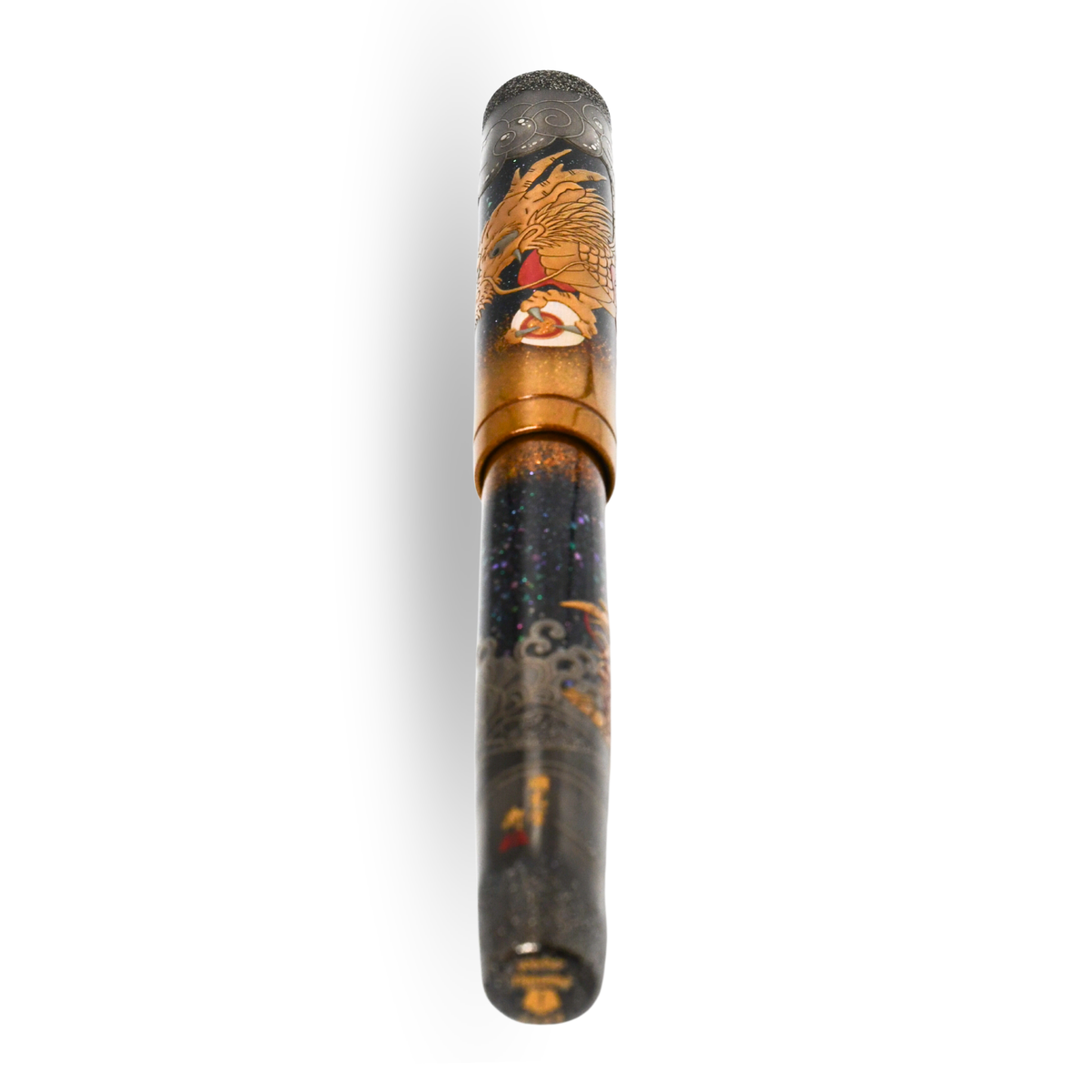 Namiki Emperor Double Dragon Maki-e Fountain Pen - Broad 18kt Gold Nib
