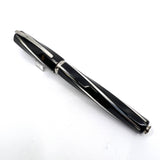 Visconti Black Divina Mid-Size Spiral Fountain Pen - Flexible Broad 23K Palladium Nib