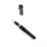 Pilot-Namiki Black Lacquered Bamboo Metal Oversized Fountain  Pen - Medium 14kt Gold Nib