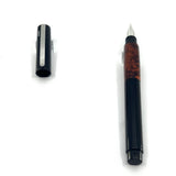 Lamy Accent Briarwood & Black Lacquered Fountain Pen - Broad 14kt  Gold Nib