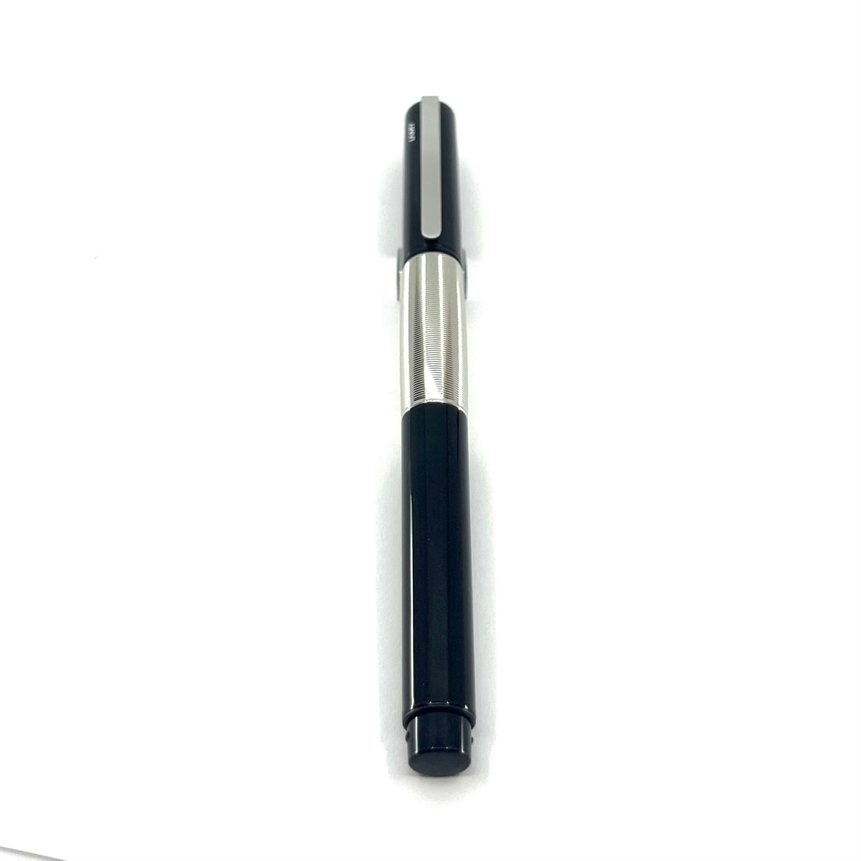 Lamy Accent White Metal & Black Lacquered Fountain Pen - Broad 14kt  Gold Nib