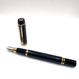 Waterman Man 100 Black Lacquered Fountain Pen - Fine 18kt Gold Nib