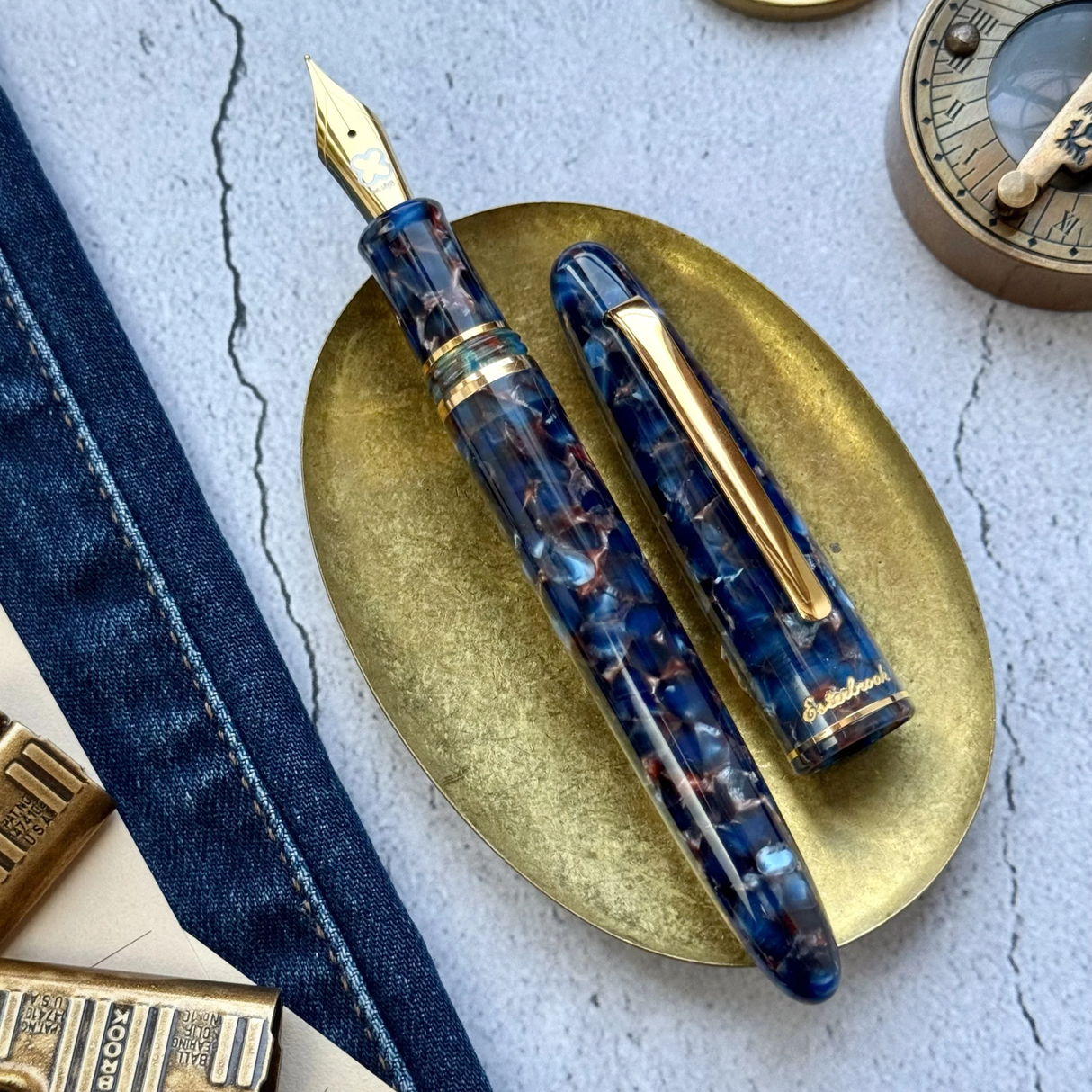 Esterbrook Estie Nouveau Bleu Trim Fountain Pen Collection