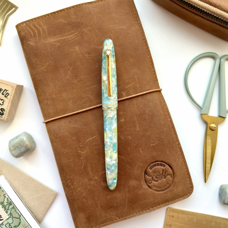 Esterbrook Estie Sea Glass Gold Trim Fountain Pen Collection
