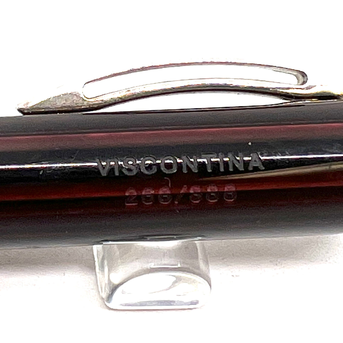 Visconti Viscontina Striped Burgundy (Vintage) Celluloid Limited Edition Mini Fountain Pen