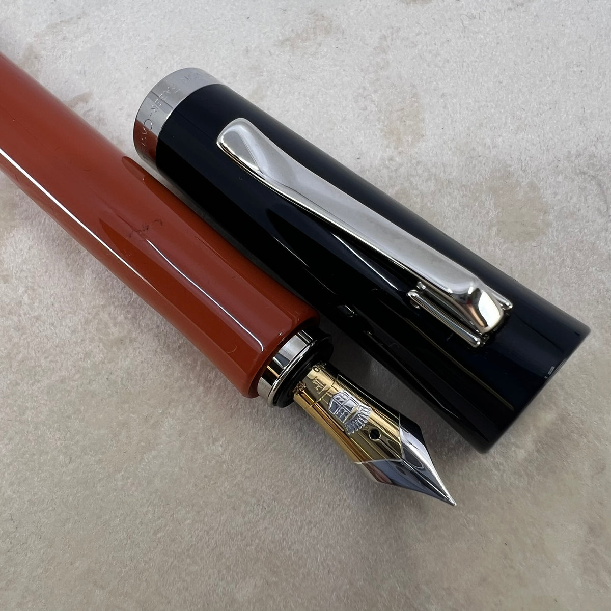 Graf von Faber Castell Intuition Black & Terra (Orange) Fountain Pen  -  Fine 18kt Gold Nib